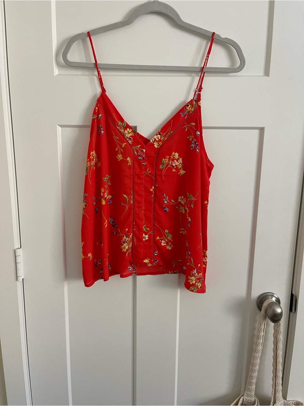 Sienna Sky Red Floral V-Neck Spaghetti Strap Cami